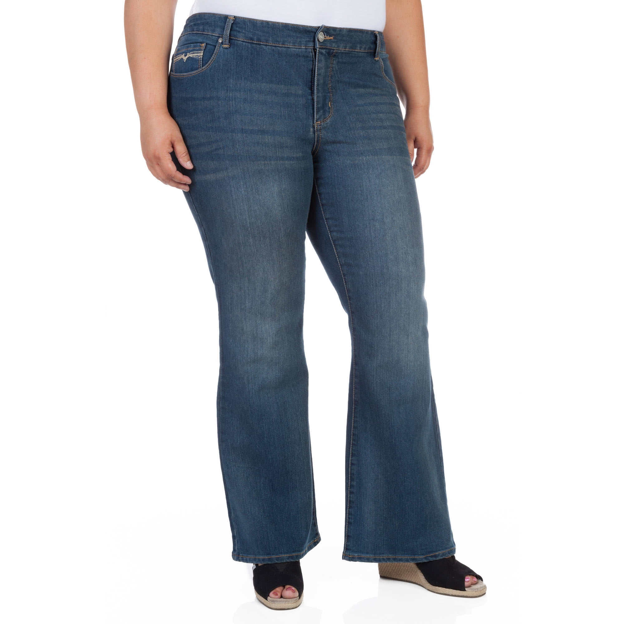 Women's Plus-Size Flare Jeans - Walmart.com