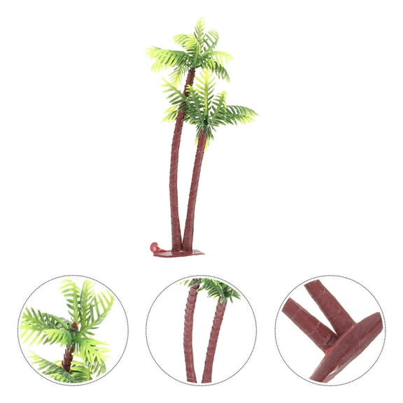 HOMEMAXS Simulated Coconut Tree Decoration Palm Plant Artificial Plants Paper Cups Green