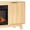 Light Oak, variant on Ktaxon 58" TV Stand with Fireplace Heater, Modern Media Console Center for up to 65" TVs, Farmhouse Black Storage Cabinet with Adjustable Shelves