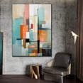 thumbnail image 4 of Póster de arte abstracto con colores apagados, decoración del hogar, pintura en lienzo, impresión artística de pared, imagen para decoración de sala de estar, cuadros, 4 of 5