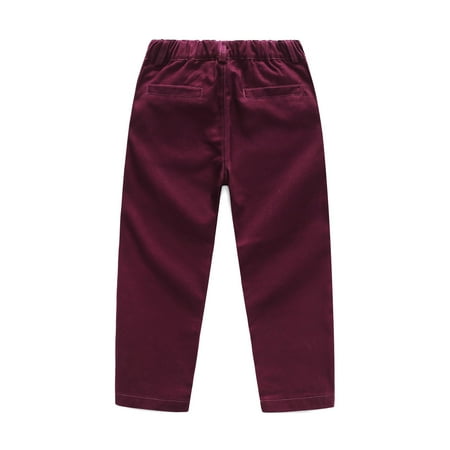 

Kids Boys Gentleman Solid Color Pocket Trousers Pants Full Length Pants Christening Baptism Wedding Tuxedo Outfits Clothing 12Months-5Years