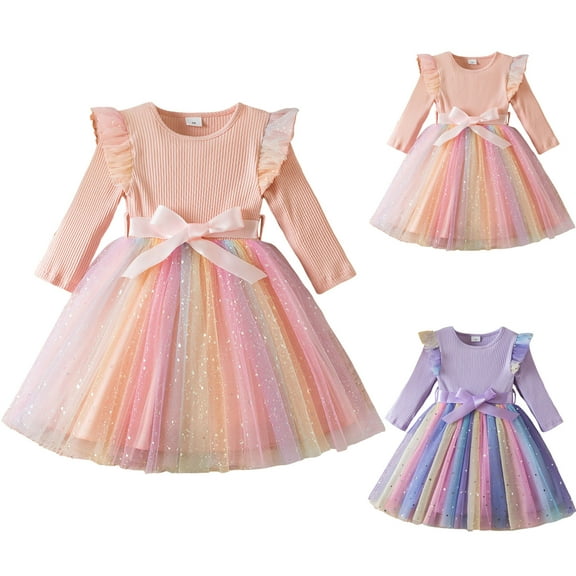 Girls Tutu Dress Size 10-12 Toddler Flower Girl Dress Sequin Bowknot Pageant Wedding Princess Birthday Party Dresses Tulle Tutu Formal Ball Gown
