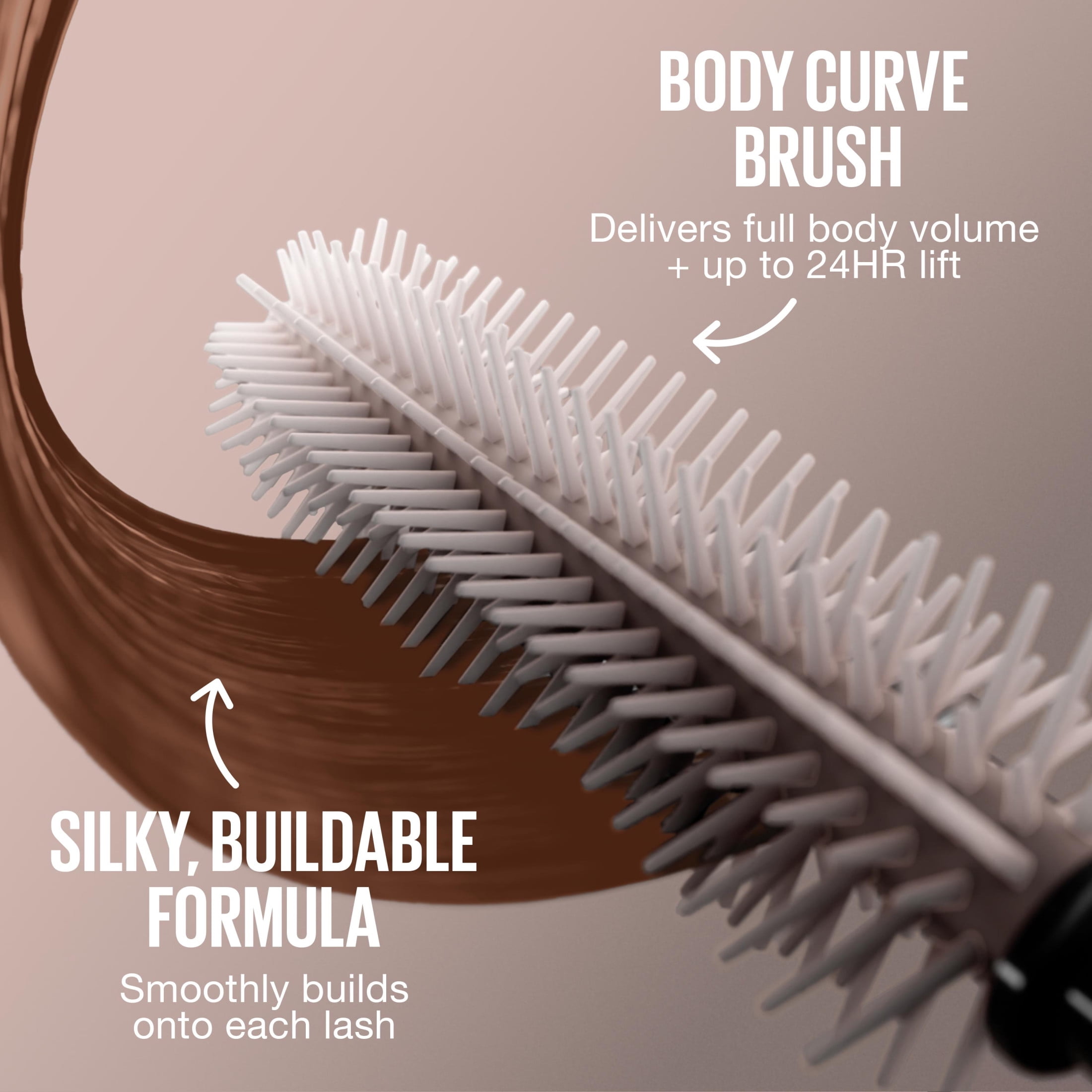 Maybelline Lash Sensational Body Washable Mascara Makeup, Mocha Brown, 0.3 fl oz