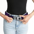 thumbnail image 6 of Buckle-Down Belt, Seatbelt Buckle Belt, Paisley Stars Black Purple White, Youth 22 to 32 Inches, 6 of 9