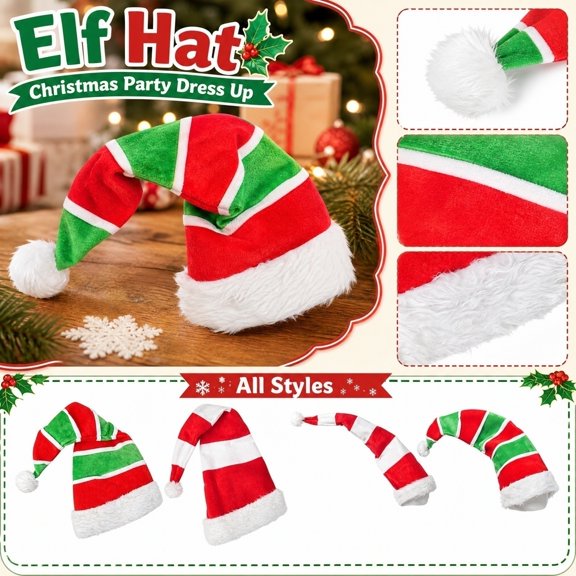 LNZGNM Christmas Hat for Men Women, Festive Holiday Theme, Cozy and Warm for Christmas Parties, Family Gatherings, and Holiday Photos, Easy to Match with Outfits,A(One Size)