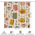thumbnail image 2 of TEMU Tea Time Cozy Vibes Shower Curtain Waterproof Bathroom Curtain Anti-slip Bath Mat Set Toilet Rugs Carpet, 2 of 6
