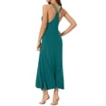 thumbnail image 3 of INSPIRE CHIC Women's Pajama Dress Spaghetti Straps Slip Round Neck Cross Back Camisole Long Nightgowns L Peacock Blue, 3 of 6