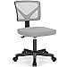 thumbnail image 3 of Armless Small Home Office Desk Chair, Ergonomic Low Back Computer Chair, Adjustable Rolling Swivel Task Chair with Lumbar Support for Small Space, 1 Pack, Grey, 3 of 4