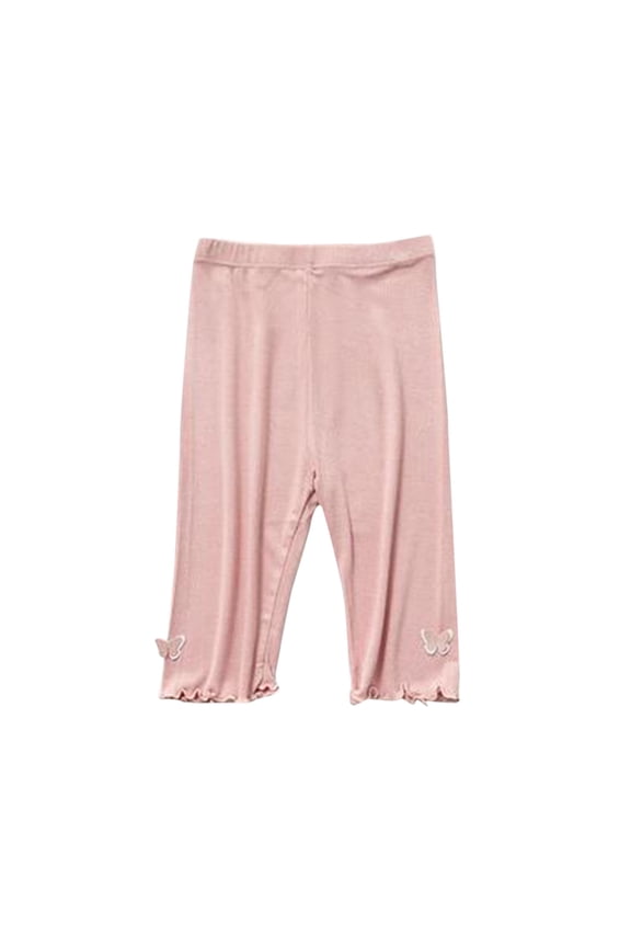 Summer Pants for Toddler Girl Casual Toddler Girls Cotton Capri Pant Elastic Waist Little Girls Pant