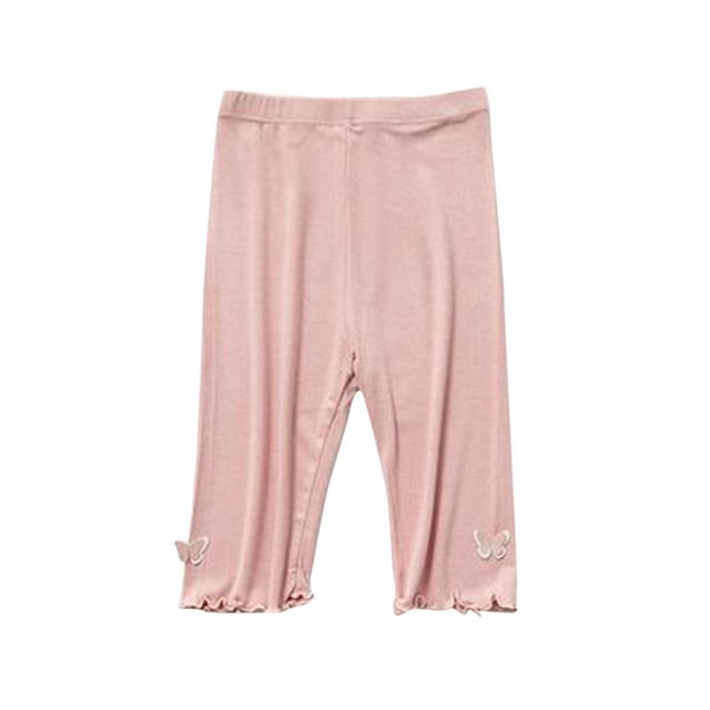 Odeerbi 1-9 Años Niñas Pantalones Cortos Para Bicicleta Modal Safety Under Dress Slip Shorts Pantalones Cortos de Verano Para Danza Yoga Bermudas Leggings Pantalones