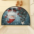 thumbnail image 6 of Seyotauo Half Round Doormat Non-Slip Area Rug, Christmas Snowman Santa Snowflake Holiday Farmhouse Xmas Circle Door Mats Entryway Floor Rug Indoor for Kitchen Living Room Bathroom,16 x 24 Inch, 6 of 6