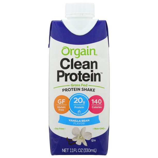 Orgain Organic Protein Shakes Vanilla Bean, 11 Fl Oz.