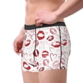 thumbnail image 2 of Kdxio Boxeurs en Maille Imprimé Lèvres Rouges pour Hommes sous-Vêtements de Sport Respirants et Rafraîchissants avec Grand Ceinture Boxeurs avec Braguette - Grand, 2 of 5