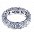 thumbnail image 2 of ICFL 4mm Round Moissanite Eternity Wedding Band 14K White Gold Plated Moissanite Bridal Band Ring Size 8, 2 of 4