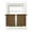 Brown, variant on Brown Buffalo Plaid Tier Curtains 24 Inch Length,Sheer Curtains for Bedroom Living Room Window Vintage Classic Striped Gingham Rod Pocket Drapes Kitchen Curtains Small Half Window 27.5"x24" 2 Panels