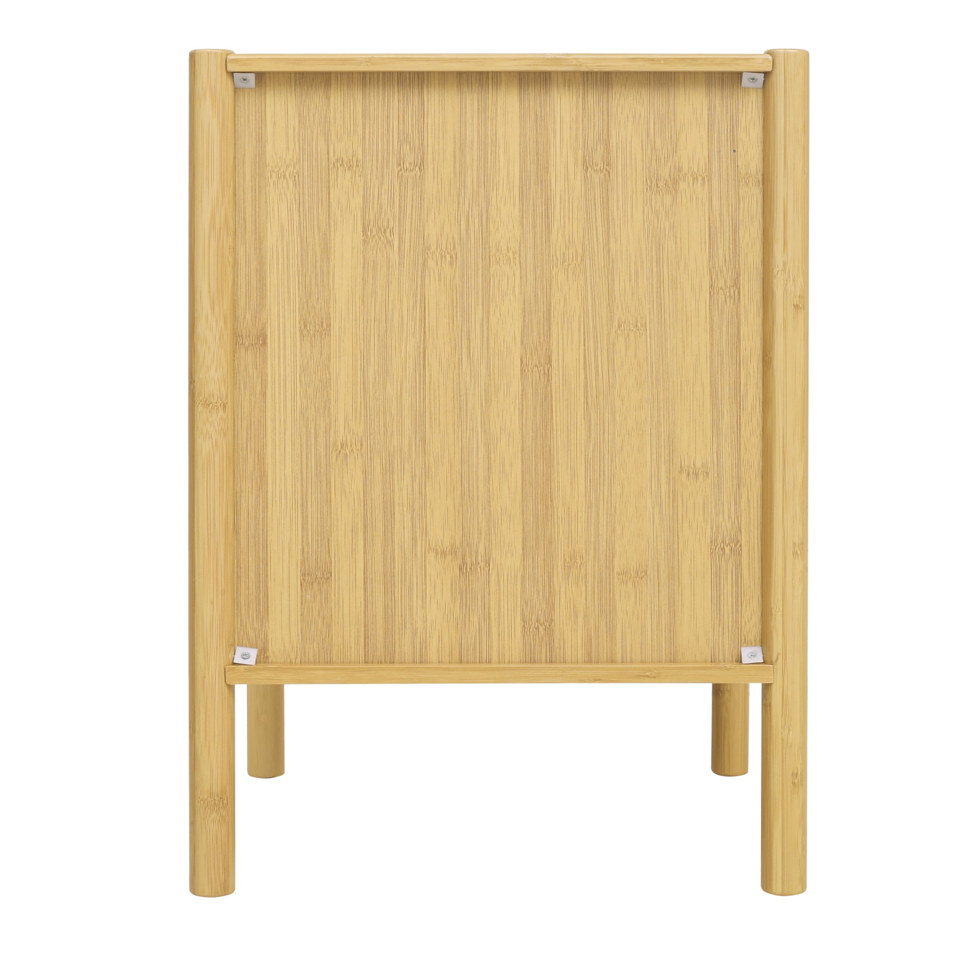 Resenkos Rattan Drawer Bamboo Nightstand for Bedroom Nursery, Accent Bedside Table in Natural Oak Finish