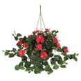 thumbnail image 1 of Nearly Natural 6614 Panier Suspendu Hibiscus, Rouge, 1 of 2