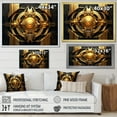 thumbnail image 4 of Designart "Geometric Wonders In Bold Gold And Black I" Modern Geometric Floater Framed Wall Art Living Room, 4 of 5