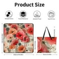 thumbnail image 2 of Pretty Pink Poppies Floral Pattern Design Picnic Blanket Waterproof Outdoor Beach Blanket Hand-held Pad Suitable for Travel, Camping, Beach, Family Gatherings, 2 of 7