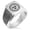 Silver, variant on Stainless Steel Zombie Outbreak Response Team Needle Stripe Pattern Biker Style Polished Ring