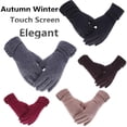 thumbnail image 4 of Bobasndm 1 Pair Winter Gloves Screen Touch Available Keep Warm Breathable Outdoor Riding Fleece Gloves for Bicycle, 4 of 9