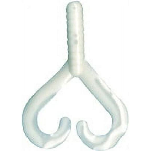 Arkie Lures 4 inch Twin Tail Grubs Lure, Soft Baits, Color White, 8 Pack