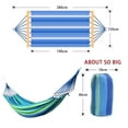 thumbnail image 2 of Tree Hammock, Sturdy Double Hammock Bed Up to 660lbs, Outdoor Portable Hammock with Travel Bag for Camping, Backpacking (78.8"L x 60"W), 2 of 8