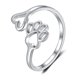 thumbnail image 1 of Anillo con Huella de Pata TANGJMXG Plata de Ley 925 Ajustable, 1 of 5