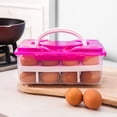 thumbnail image 4 of Deviled Egg Carrier, Aetherz Ortable Large Capacity Double-Layers Egg Storage Container Holds 24 Eggs Shatter-Proof Non-Slip Eggs Holder with Handle, 4 of 5