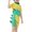 Green, variant on Grblisyd Boys Swimsuit One Piece Cute Cartoon Print Rash Guard Suits Short Sleeve Swimwear Kids Dinosaur Bathing Suit with Hat