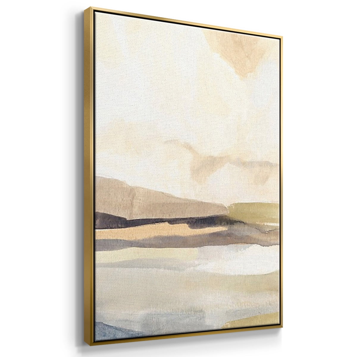 Abstract Neutral Tone Framed Wall Art – Slate Movement I – Premium Gallery Wrapped Canvas, L Floating Frame, 3 Piece Set, Ready to Hang