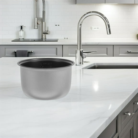 Tineasur Rice Cooker Inner Pot Nonstick Silver Iron Alloy Versatile Cooking Liner