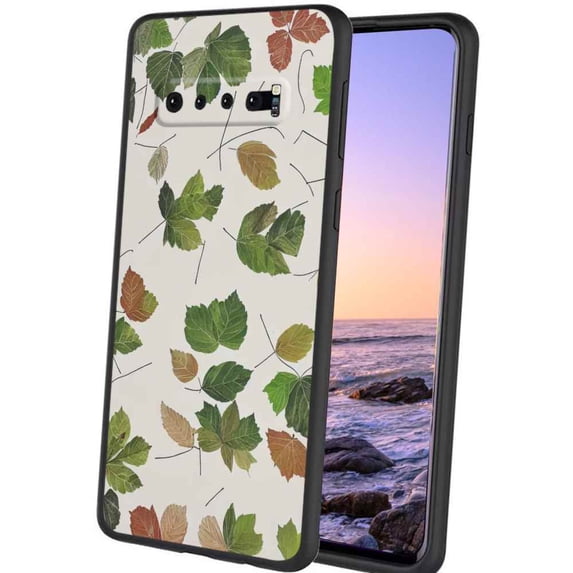 Compatible with Samsung Galaxy S10+ Plus Phone Case, Leaves-5-35 Case Men Women, Flexible Silicone Shockproof Case for Samsung Galaxy S10+ Plus