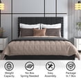 SESSLIFE Queen Upholstered Platform Bed with Adjustable Headboard ...
