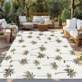 thumbnail image 3 of Outdoor Rug 5x7 ft Tropical Palm Trees Floral Waterproof Outdoor Patio Rug Mat Non Slip Outside Area Rugs Carpet for RV,Camping,Porch,Deck,Pool,Balconybackyard,Vintage Summer Beach Trees, 3 of 9