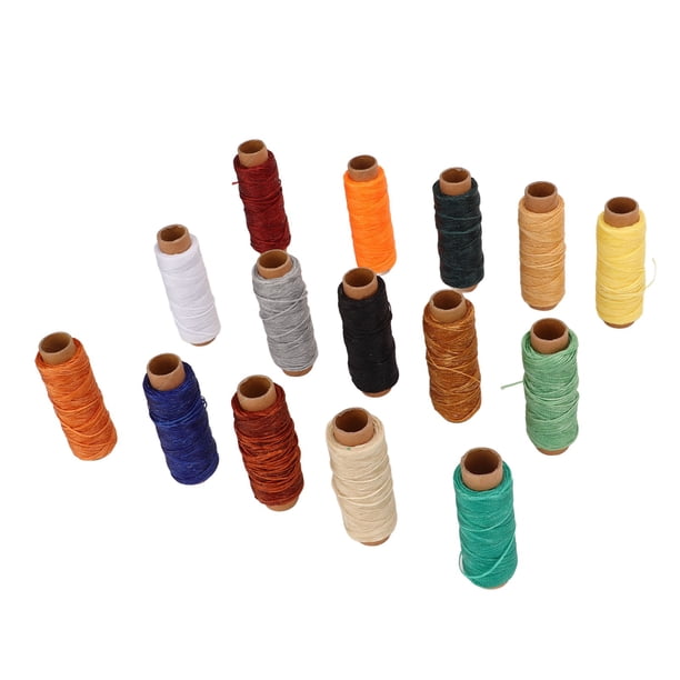 Accesorios 15 Piezas De Hilo Encerado 15 Colores 50 Metros De Longitud DIY Fabricación De Hilo De Coser Recubierto De Cera De Cuero Para Manualidades Hechas A Mano