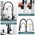 thumbnail image 5 of Wowow 20.7 in. Single Handle Convenient Pull Down Sprayer Kitchen Faucet in Black with Soap Dispenser, 5 of 7