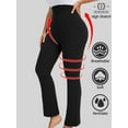 thumbnail image 3 of DDLUYY Womens Plus Size Flare Legging High Waist Yoga Pants Workout Active Wear Stretch Bootcut Pants with Pocket 3-Pack, 3 of 7