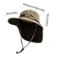 thumbnail image 2 of Anckoeil Wide Brim Fisherman Sun Hat with Neck Flap, Breathable Adjustable Windproof Outdoor Hat for Men Women, Foldable Travel Summer Cap, 2 of 5