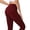 Wine, variant on Womens Work Pants High Waist Split 7/8 Length Slim Fit Plus Size Pants