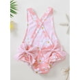 thumbnail image 2 of Suealasg Toddler Girls One Piece Swimsuits Kids Girls Sleeveless Backless Floral Print Hollow Out Swimwear 1T 2T 3T 4T 5T Girls Summer Bathing Suit Beachwear, 2 of 6