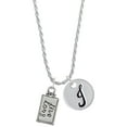 thumbnail image 1 of Delight Jewelry Silvertone Live Long Silvertone Script Initial Disc - J - Charm Necklace, 20"+3", 1 of 4