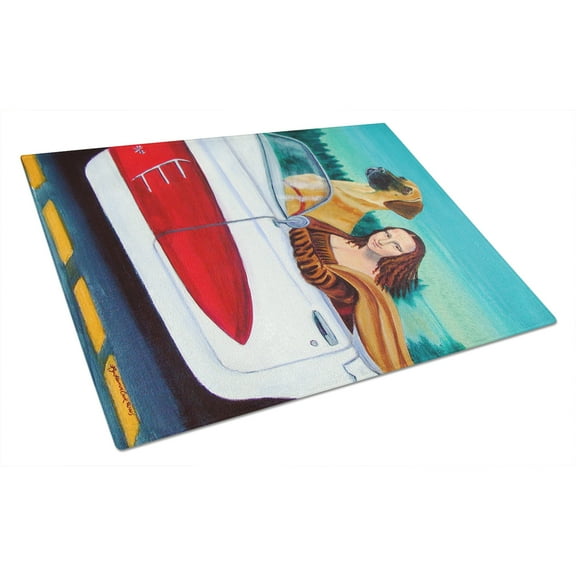 Caroline's Treasures Great Dane Glass Cutting Board Large