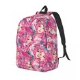 thumbnail image 2 of Customized Pink Barbies Faces Canvas Backpack Men Women Basic Bookbag for School College Bags, 2 of 5