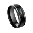 thumbnail image 2 of Sonducket Anillo de temperatura acero emoción humor anillos pareja inteligente sensible mano joyería impermeable para Mujeres Hombres regalo de Año Ropa, zapatos y accesorios Miscelánea Negro 11 # Sonducket AP000743-27, 2 of 6