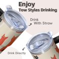 thumbnail image 4 of Cat 20oz Stainless Steel Tumbler with Handle and Straw – Insulated Travel Cup with Sliding Lid, 360° Full Wrap Printed Mug for Home, Outdoor & Sports Use, Kitty, 4 of 6
