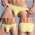 thumbnail image 3 of Afuyipoi Underpants for Men,Elastic Waist Quick Dry Mesh Breathable Athletic Briefs Yellow 3XL, 3 of 3