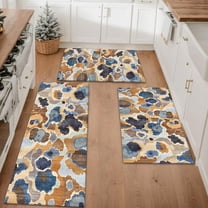 Farmhouse Kitchen Rugs Set 3 Piece, Boho Kitchen Mats for Floor, Non-Slip Kitchen Rug Waterproof Mats for Kitchen, Runner Rugs for Hallway Laundry Holiday Sink Decor