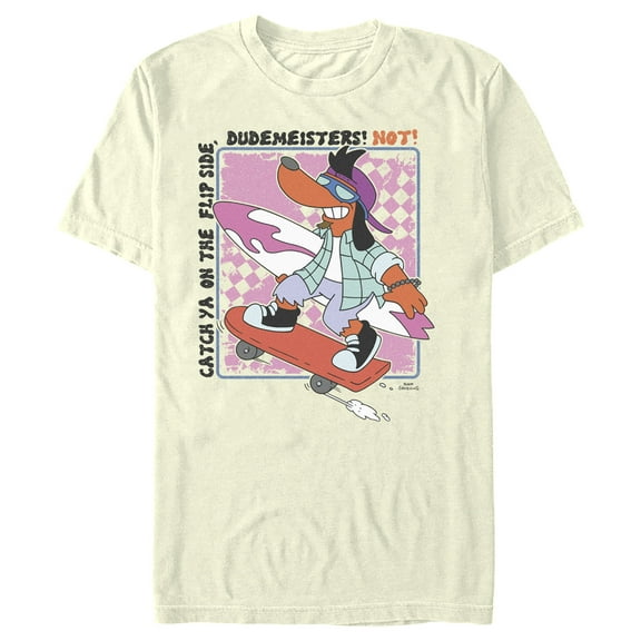 Men's The Simpsons Poochie Dudemeisters Graphic Tee Beige Small