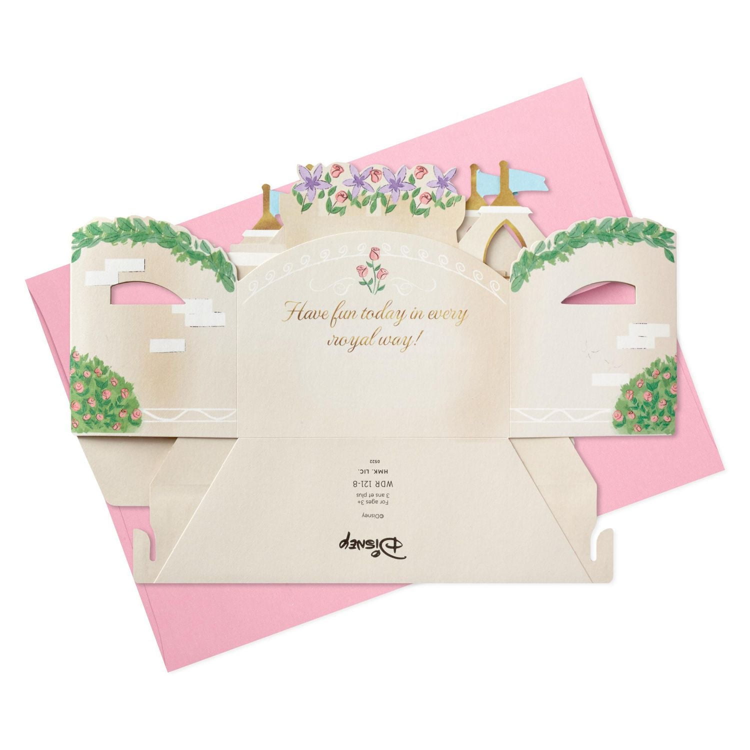 Hallmark Paper Wonder Pop Up Disney Princess Birthday Card for Kids (Castle Scene with Paper Princess Figures)